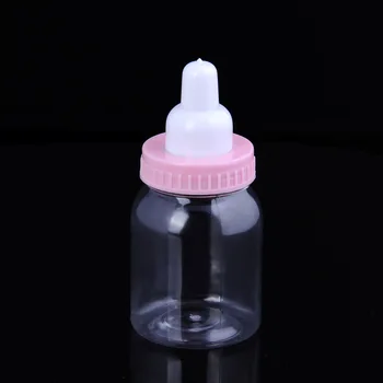12pcs Roz Albastru Baby shower Favoarea Cutii de Hrănire Sticla Model Trata Bomboane Cutie pentru 1 Ziua de Gen Dezvăluie Cadouri Partid Decor