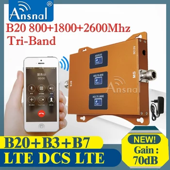 Nou!!LTE B20 800 1800 2600 Tri-Band 4G telefon Mobil Amplificator Repetor gsm 2g 3g 4g Celular Rapel LTE 4G Mobile Amplificator de Semnal
