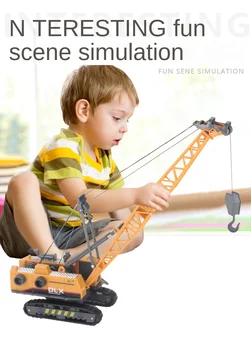 Copii Inginerie Vehicul Scenă Statică Decor Macara Model de Macara Turn Inginerie Costum de Plastic Jucărie pentru Copii Mașini de jucărie c