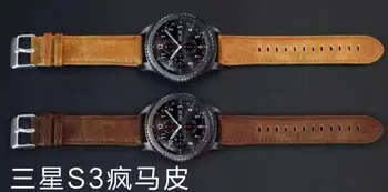 Bratara pentru Samsung Galaxy watch 42 46 activ 2 Viteze S3 s2 huawei GT 2 onoare magie timp de prundis curea din piele trupa 20mm 22mm