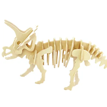 NIDALE model de transport Gratuit 3D puzzle din lemn Dinozaur Serie de puzzle jucării DIY pentru copii lucrate manual a Asambla Modelul