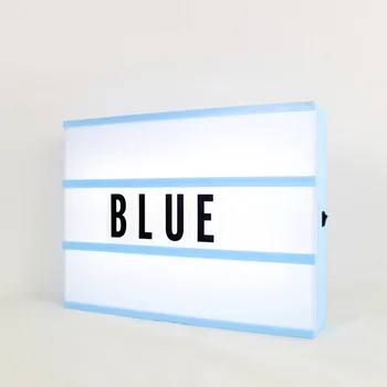 DIY Litere NEGRE Carduri PORT USB Alimentat Cinema Lightbox A4 A6 Dimensiune LED Combinație de Noapte Cutie de Lumină Lampă
