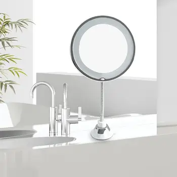 5X /10X Flexibil Reglabil Oglinda de Machiaj Lampa cu Lumina LED-uri de Femei Om Oglindă cu Lupă, WC Baie Dormitor Lumina de Noapte