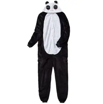 HKSNG Animal Adult Kigurumi Panda Onesie Pijamale Flanel Petrecere de Familie Desene animate Drăguț de Cosplay, Costume Salopetă cu Glugă