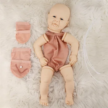 22 Inci Levi Gol Kit Realiste Nou-născut Zâmbet Drăguț Copil Bosumflat Renăscut Baby Doll Vinil Nevopsite Neterminate Papusa DIY Piese
