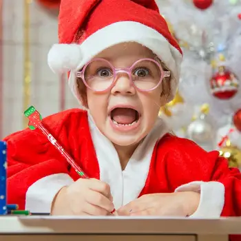 24pcs de Crăciun creioane și radiere desene animate creioane cu radiere aleatoare stiluri pentru studenții de învățare papetărie cadou de Crăciun