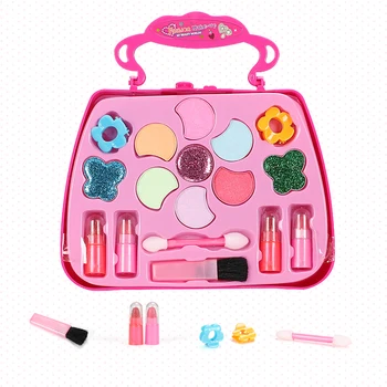 Fete de Moda Make-Up Jucărie Set Kit de Frumusete de Siguranță, Non-toxice Fard de Ochi lac de Unghii Jucării Geantă de mână Pentru Dressing Cosmetice Cadouri Fete