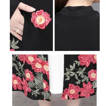 OHRYIYIE Plus Dimensiune 5XL Toamna Iarna Gros Florale Imprimate Pulover Cardigan Femei 2019 Timp de Epocă Pulover Tricotate Femei XL-5XL