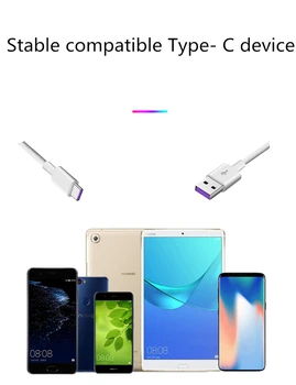 USB de Tip C Cablu Pentru Huawei P20 Lite P 20 Pro P20lite P20Pro C USB de Date de Sincronizare Timp de Încărcare de Sârmă 5A Încărcător de Telefon Mobil de Cablu