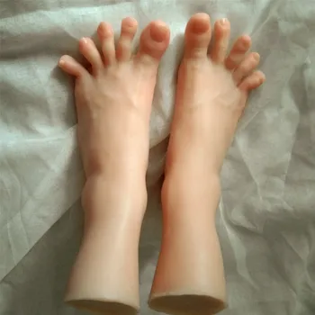 1 pereche Realist oameni mari, picioare, fetish picior de locuri de muncă de sex Medicale jucarii manechin piele naturala de păpuși