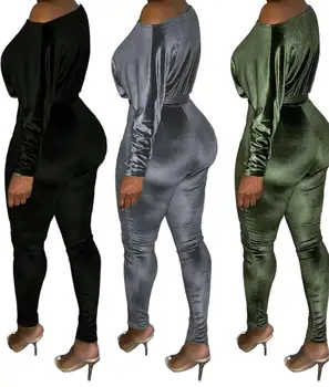 OMSJ Noi Femeile de Iarnă pantaloni de Catifea cord Salopeta 2019 Sexy Salopetă Cu Curea Casual Tinute Streetwear Corpul Costum cu Maneci Lungi Salopeta