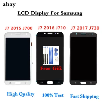 Nou Pentru J730 Lcd Pentru Samsung Galaxy J7 J710 2016 J7 pro 2017 J730 Display Touch Screen Digitizer Asamblare a Regla Luminozitatea