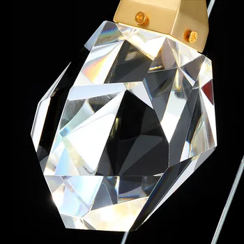 Moderne de Cristal Design Geometric Pandantiv Lumina Pentru luat Masa Hanglamp AC110V 220V Aur Hol Iluminat Acasă