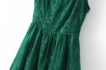 Lanbaiyijia brand de Moda pentru Femei Rochie Verde dantela Sexy talie Mare Spaghete Curea rochii fără Mâneci rochie de vara femei S M L