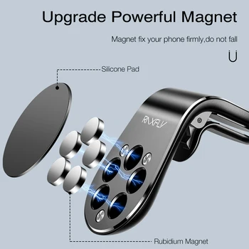 RAXFLY Magnetic Masina cu Suport pentru Telefon Pentru iPhone 11 Tableta Samsung Formă de L de Aer Auto Vent Mount Suport Magnet Suport Mobil Accesorii