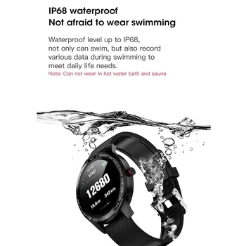 L9 ECG PPG Inteligent Ceas Barbati Sport de Ritm Cardiac Bluetooth Smartwatch rezistent la apa IP68 Tensiunii Arteriale de Oxigen Ceas din Piele pentru Femei