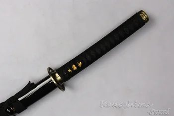 Japoneze Katana Real Steel 1045 din Oțel carbon Full Tang Teacă de Lemn Gravate Orhidee - arte Martiale-Decorative Sabie