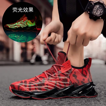Trend Toamna Lama Pantofi de Alergare pentru Barbati cu Dispozitiv de Amortizare Rece Talpa de Mers pe jos de Trekking de Agrement Plasă de Funcționare Zapatills Adidași