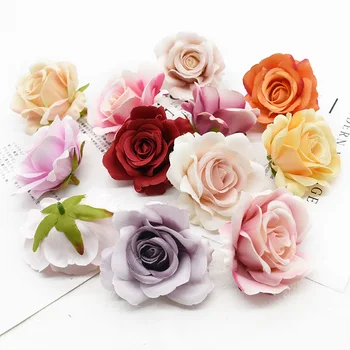 10 Bucăți de 7 CM, flori Artificiale flori Decorative de perete de Nunta decor Acasă dotari scrapbooking Ghirlanda Brosa cutie de bomboane