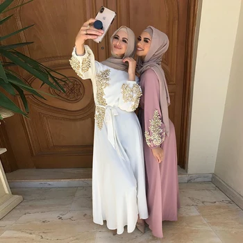 Eid Mubarak Caftan Abaya Dubai Turcia Musulmane Hijab Rochie Caftan Europene Islam Haine Africane Rochii Pentru Femei Vestidos Qatar