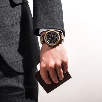 Bobo Pasăre din Lemn Ceas pentru Bărbați Cronometru de Lemn Bărbați Ceasuri Auto Data Bărbat Ceas Masculin 2020 Cuarț Ceas de mână Orologio Uomo
