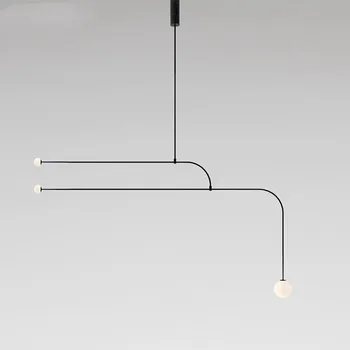 Nordic artă linie de design candelabru Postmodern minimalist dormitor noptieră condus candelabru cafenea bar creative lămpi de sticlă