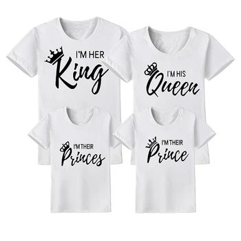 Noua Familie se Uite Mami și cu Mine Haine de Potrivire Haine Tata Mama Fiica Mama Fiul Copii Băieți Fete T-shirt Regele Regina Tricou
