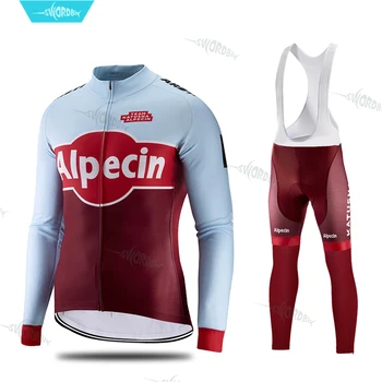 Femeile Echipa Pro Maneca Lunga Jersey Seturi Doamna Ciclism Îmbrăcăminte Alpecin MTB Haine Triatlon Respirabil UV Primavara Toamna Ciclu Set