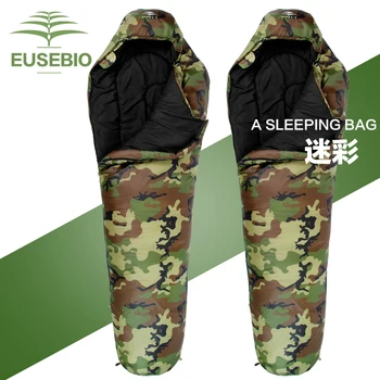 EUSEBIO Adult saci de dormit de primăvară și de vară, de toamnă și de iarnă în aer liber gros cald de interior camping sac de dormit camuflaj