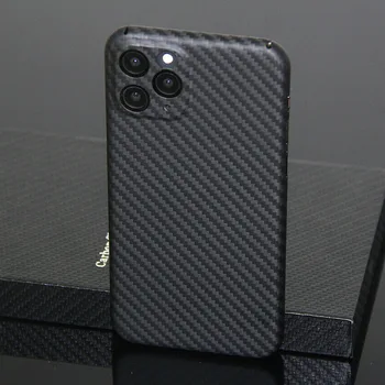 Rea Fibra de Carbon Caz pentru iPhone 12 Mini Pro Max 11 Pro Max Greu 3D Ultra Subțire de Acoperire