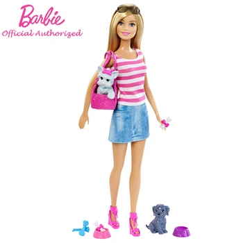 Barbie Papusa Marca și Animale de companie Serie Animale de companie Minunat și Frumos Printesa Pretinde Jucărie Boneca de pentru a salva DJR56 Pentru Fata Cadou
