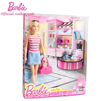 Barbie Papusa Marca și Animale de companie Serie Animale de companie Minunat și Frumos Printesa Pretinde Jucărie Boneca de pentru a salva DJR56 Pentru Fata Cadou