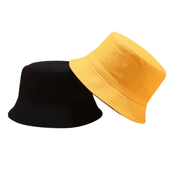 Unisex Vara Dublă Față-Verso Găleată Pălărie Femei Barbati Solid Pălării Panama Pescar Pescuit Reversibile În Aer Liber Protecție Solară Umbra Capac