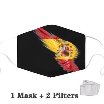 Spania Pavilion de Imprimare Adult Masca Fata Acoperi spaniolă a Femeilor de Bărbați, PM2.5 Filtru Mască De Protecție La Praf Acoperă Reutilizabile Gura Masca