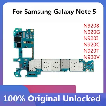 Pentru Samsung Galaxy Nota 5 N9208 N920G N920I N920C N920T N920V Placa de baza Original Deblocat Logica Bord Cu Chips-uri de Placa de baza