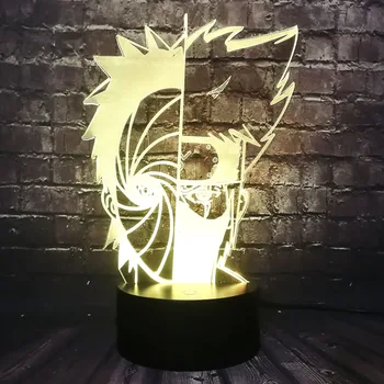 Uchiha Obito Naruto kakashi Ziua Decor Anime Lava de Desene animate 3D de Spirit Lampa LED Boy Camera de Lumina de Noapte Copil de Vacanță de Crăciun de Jucărie