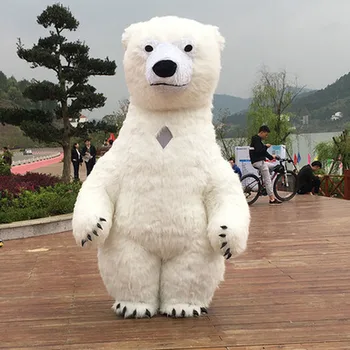 Inflația Panda Urs Polar 2,6 m 3m Aer Mascota Costum pentru Publicitate Personaliza Adult pentru Nunta Costum Mascota Costum de Animal