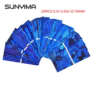 SUNYIMA 100buc 0,5 V 0.45 Un Colorat Celule Solare Policristaline 52*26mm Panou Solar pentru DIY Sunpower Încărcător de Baterie de Putere Solars