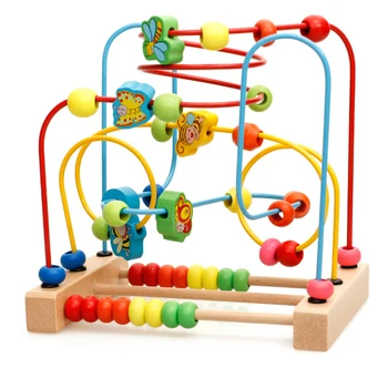 Copii din Lemn Matematica Jucărie de Numărare Cercuri Șirag de mărgele Abacus Sârmă Labirint Roller Coaster Montessori Educative pentru Copii