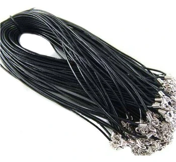 Ciseng 20buc/lot Negru din Piele de Cablu Cabluri Fir de Lungime 45mm pentru Handmade Pandantiv Colier DIY Bijuterii a Face Constatări