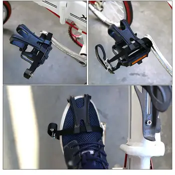 Biciclete Pedale Ultra-light Non-alunecare Curea de Nailon Toe Clipuri Curele Set Universal de Biciclete de Munte Pedala Fix Cog Cu Gura Câine