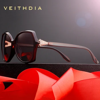 VEITHDIA Retro Femei ochelari de Soare Polarizat cristal de Lux Doamnelor de Brand Designer de ochelari de Soare Ochelari Pentru Femei, de sex Feminin V3027