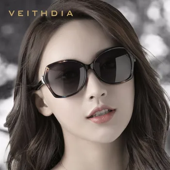 VEITHDIA Retro Femei ochelari de Soare Polarizat cristal de Lux Doamnelor de Brand Designer de ochelari de Soare Ochelari Pentru Femei, de sex Feminin V3027