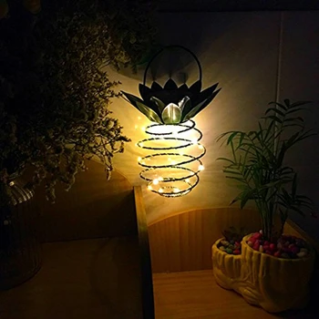 LED Solare de Grădină în aer liber rezistent la apa Ananas Formă de lumină Solară în aer liber Lampa de Perete Zână Lumini de Noapte Sârmă de Fier Art Decor Acasă