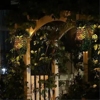 LED Solare de Grădină în aer liber rezistent la apa Ananas Formă de lumină Solară în aer liber Lampa de Perete Zână Lumini de Noapte Sârmă de Fier Art Decor Acasă