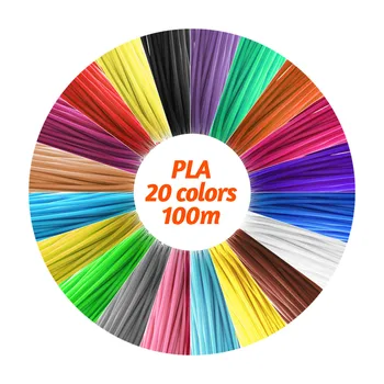 De înaltă Precizie de 1.75 mm PLA Filament Material Eco-friendly Pen 3D cu Filament Rezerve de 20 de Culori (Total 328FT))