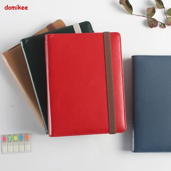 Domikee Nou birou școală din piele spirală notebook-uri de papetărie,A5 personal liant planificator jurnal timp agenda organizer notebook A5