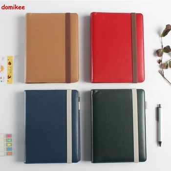 Domikee Nou birou școală din piele spirală notebook-uri de papetărie,A5 personal liant planificator jurnal timp agenda organizer notebook A5