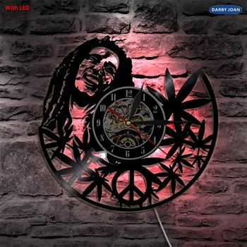 Bob Marley 3D Lampă de Perete Stil Antic disc de Vinil Camera de zi Lumina de Arta de Perete Decorativ, Lampa Cu Schimbare de Culoare