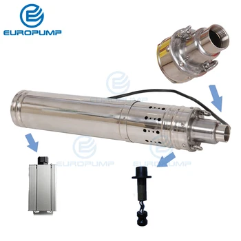 EUROPUMP MODEL(S243T-90) 24v lift 90m 4 inci submersibile pompe pompe din oțel inoxidabil cu preț redus,dc 1hp solar pompa de apa